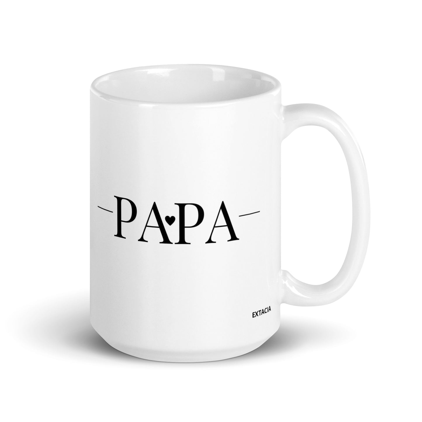 Mug en céramique – Blanc – Formats 11, 15, 20 oz, design élégant pour bureau & cuisine – Papa