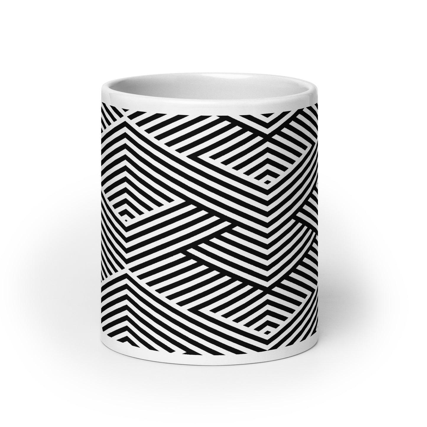 Mug en céramique – Blanc & Noir – Formats 11, 15, 20 oz, design élégant pour bureau & cuisine - Graphique