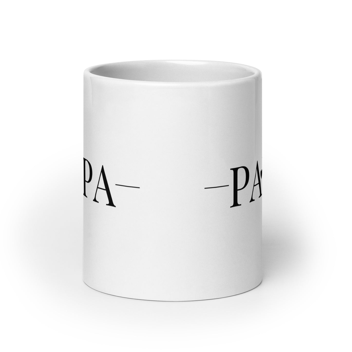 Mug en céramique – Blanc – Formats 11, 15, 20 oz, design élégant pour bureau & cuisine – Papa