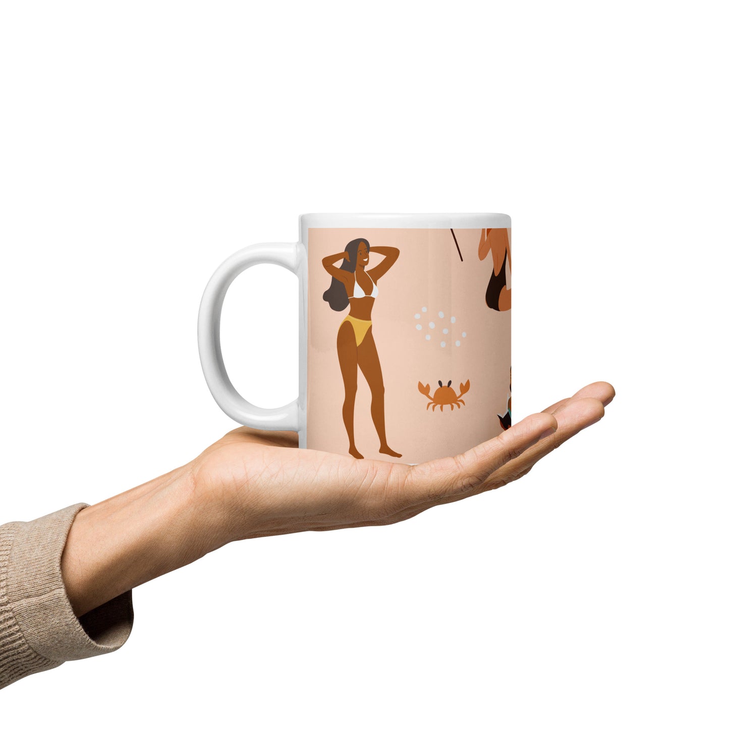 Mug en céramique – Saumon – Formats 11, 15, 20 oz, design élégant pour bureau & cuisine – Femmes du Monde