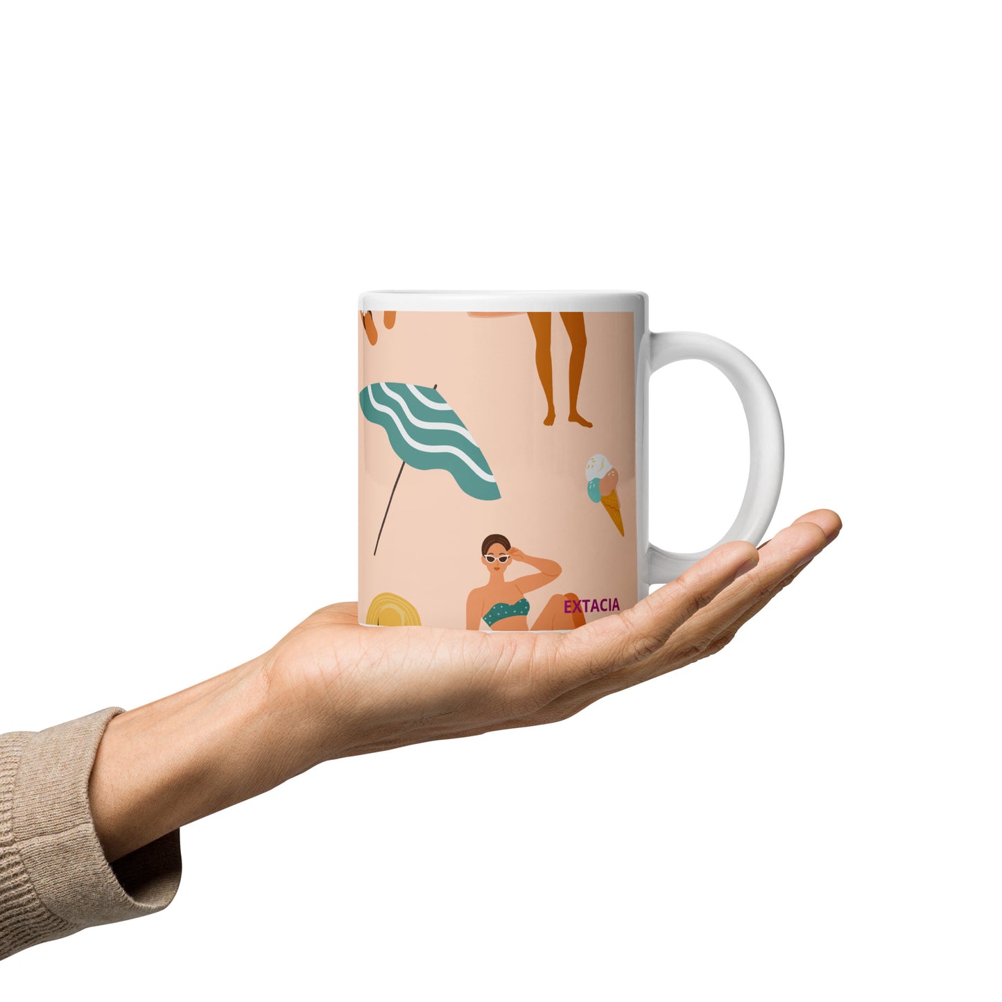 Mug en céramique – Saumon – Formats 11, 15, 20 oz, design élégant pour bureau & cuisine – Femmes du Monde
