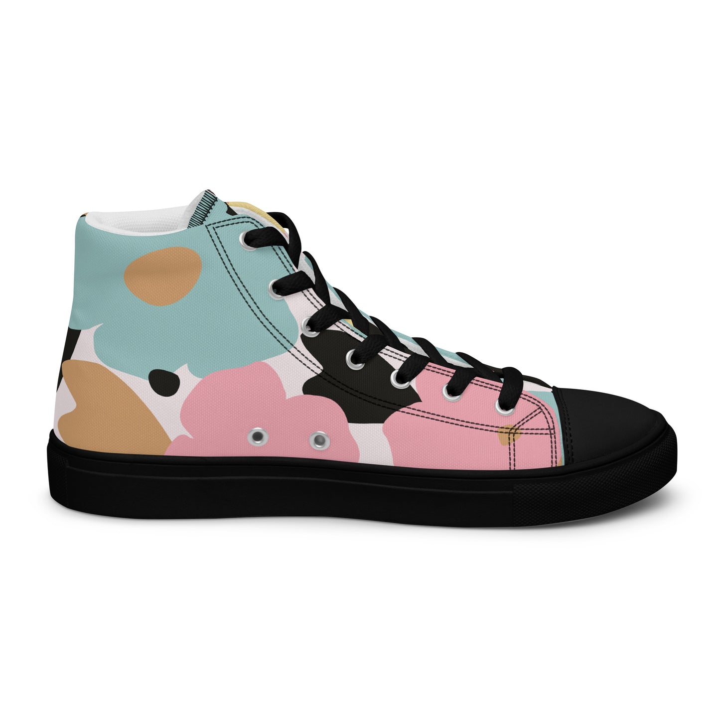 Baskets hautes en toile femme - Fleuri, Pastel – Légères et confortables – Minimaliste
