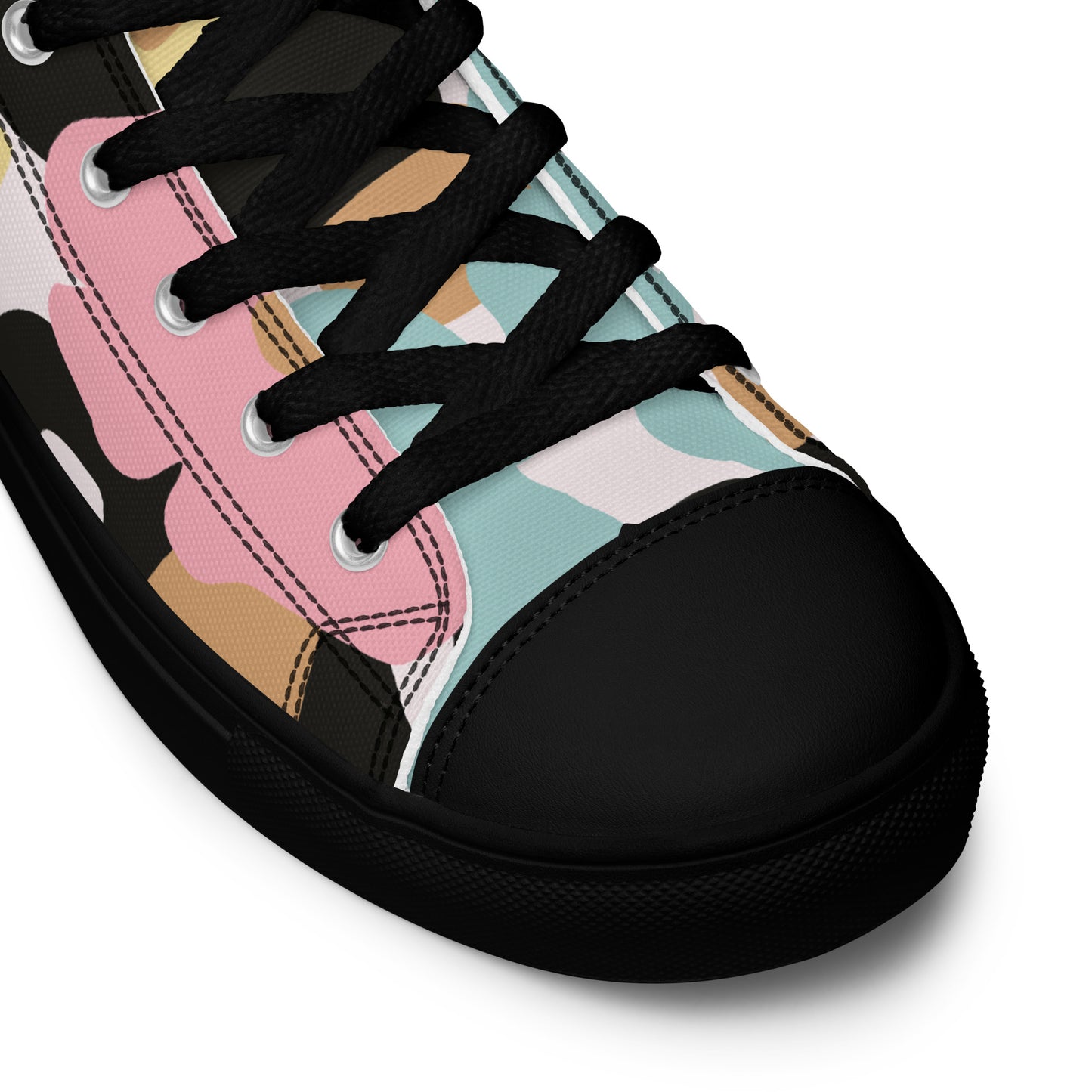 Baskets hautes en toile femme - Fleuri, Pastel – Légères et confortables – Minimaliste