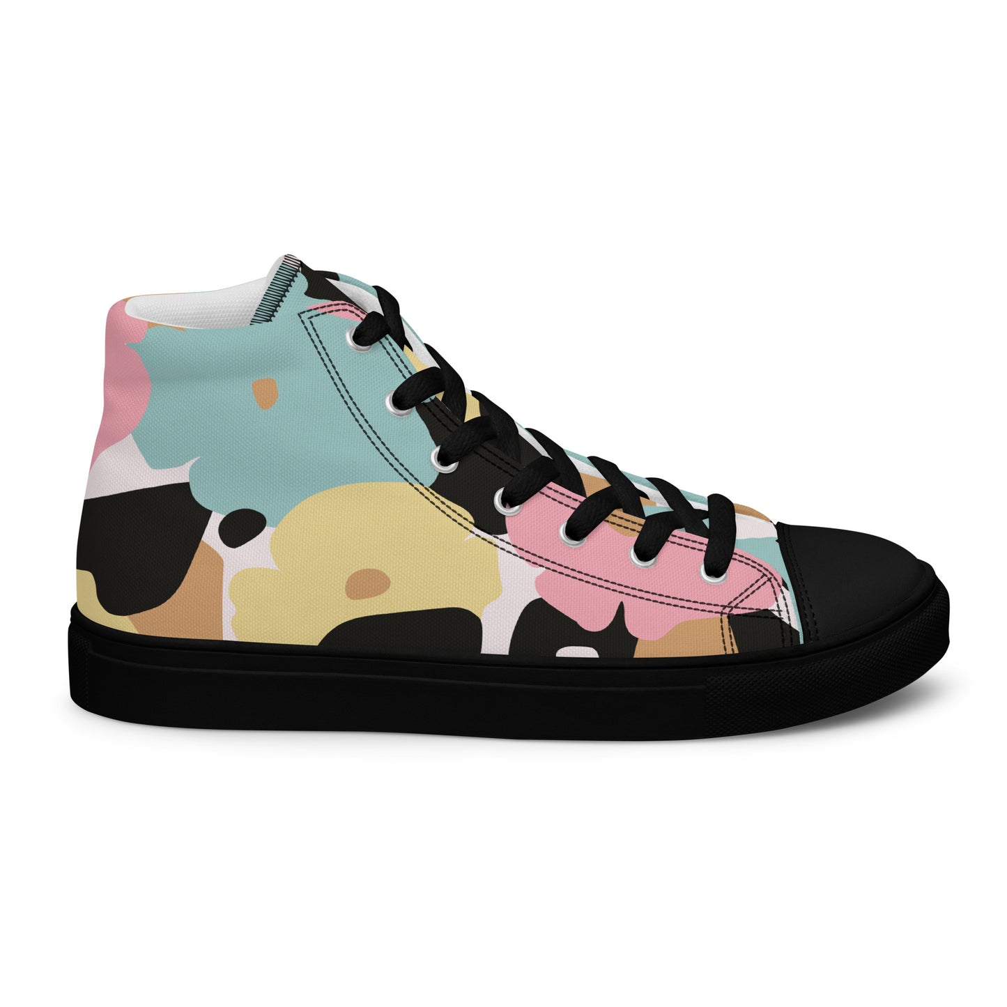 Baskets hautes en toile femme - Fleuri, Pastel – Légères et confortables – Minimaliste
