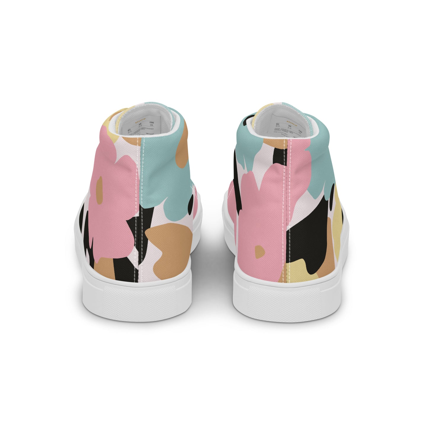 Baskets hautes en toile femme - Fleuri, Pastel – Légères et confortables – Minimaliste